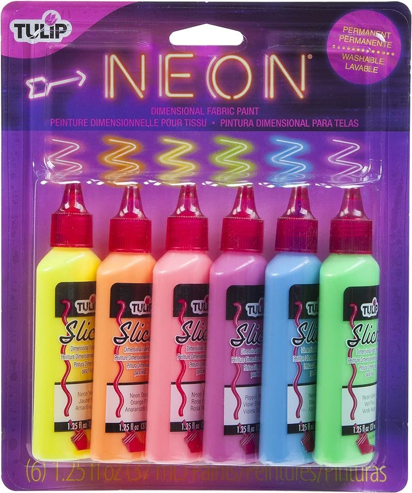 Tulip Dimensional Neon Fabric Paint, 1.25 Fl Oz (Pack of 6) | Amazon (US)