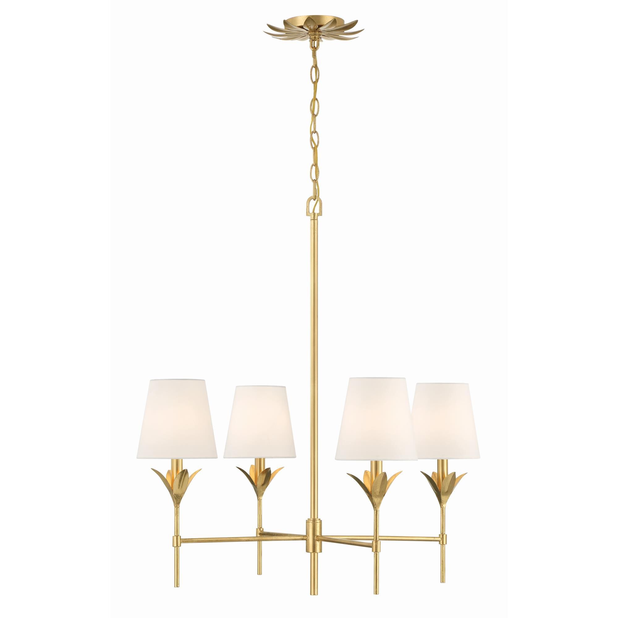 Broche 28 Inch 4 Light Chandelier by Crystorama | 1800 Lighting