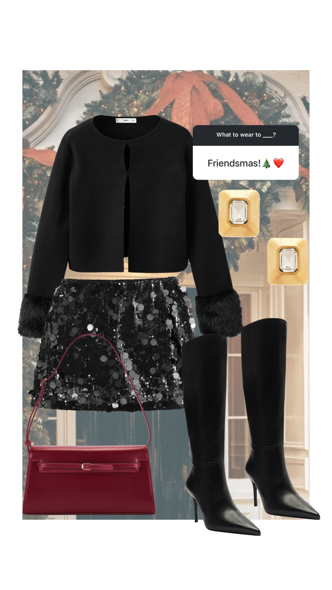 What to wear; to friendsmas 
#kathleenpost

Holiday party outfit, festive outfit, holiday fashion

#LTKHoliday #LTKCyberWeek #LTKSeasonal