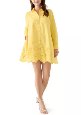 Crown & Ivy™ Women's Eyelet Shirtdress | Belk