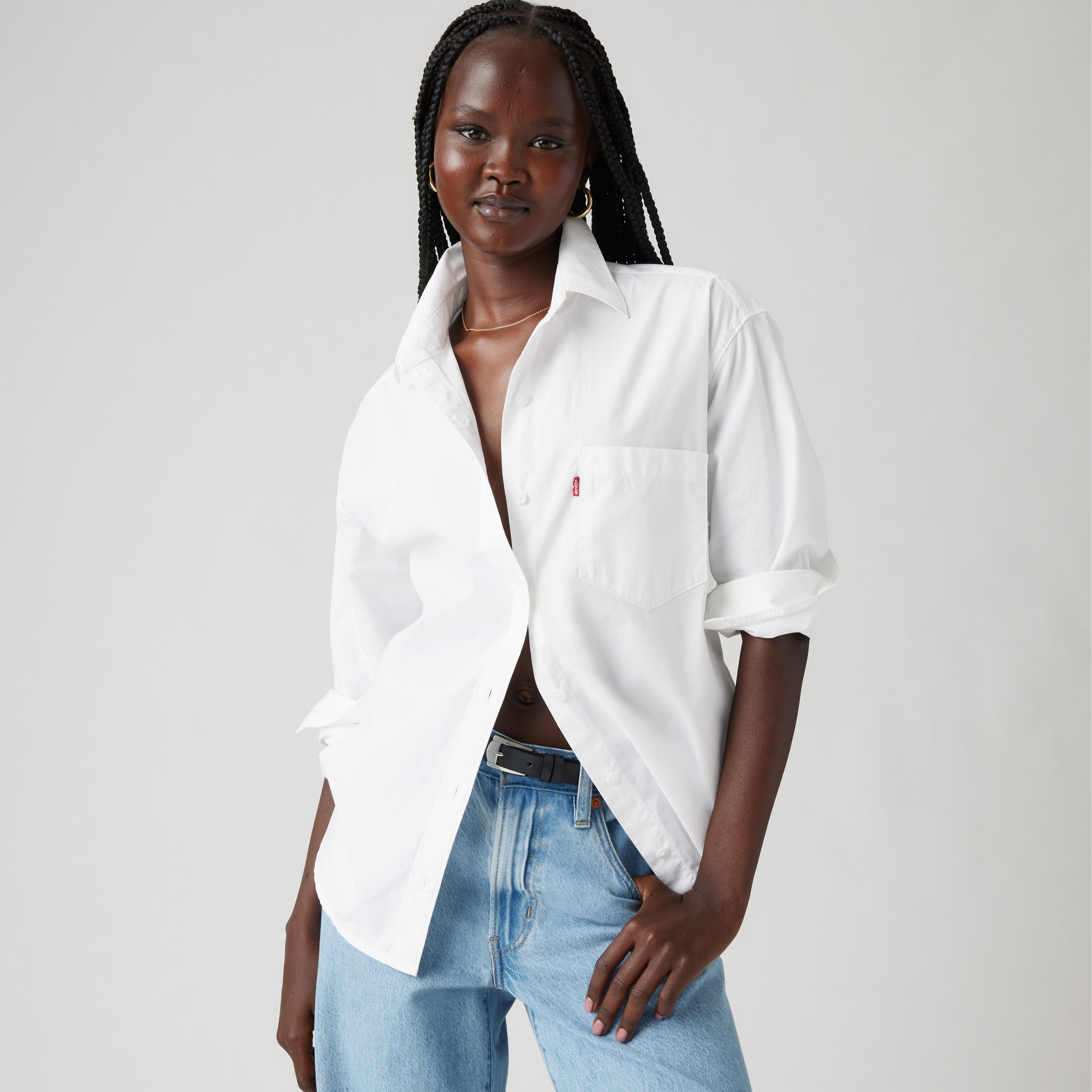 Levi's Harlie Boyfriend Button Down Shirt - Women's L | Levi's US
