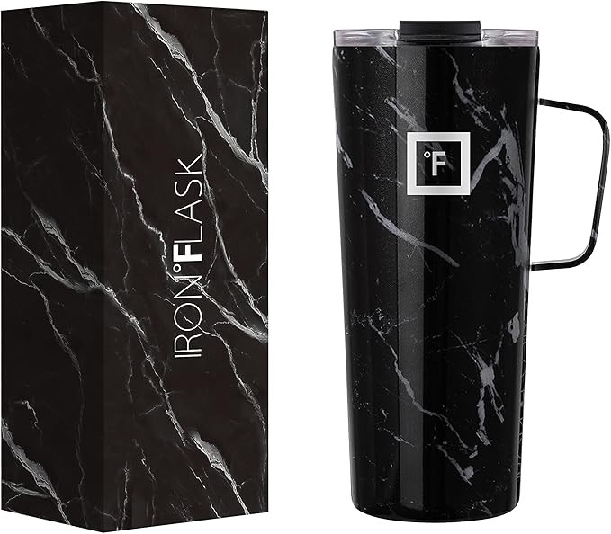 IRON °FLASK Grip Novelty Coffee Mug - Leak Proof, Vacuum Insulated Stainless Steel Bottle, Doubl... | Amazon (US)