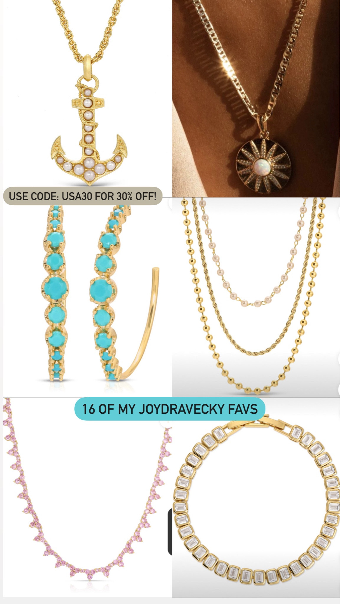 USE CODE USA30 🇺🇸 for 30% off! 

Linking 16 of my FAVORITE pieces of jewelry 💎 by one of my all time favorite designers, Joy Dravecky! 🩵

These are all pieces that I LOVE and have purchased and wear constantly. I am sure you have seen me wearing MANY of these items in my photos and videos! 

I truly believe in this brand and how high quality her jewelry is. It is tarnish resistant which means I LIVE in this jewelry - I sleep, swim, bathe, go in the lake & ocean with all of her jewelry and it stays in pristine condition! ✨

HIGHLY, HIGHLY RECOMMEND this jewelry! Don’t forget to use code USA30 for 30% off! These items will go FAST!

Happy jewelry shopping! 

Xoxo,
CeCe 🙏💎🙌🩵

#LTKWork #GoodVibes #GetItBeforeItsGone #LTKMidSize  #Accessories #LTKWorkWear   #LTKSummer #LTKSummerTrends #CorMyerStyle #LTKMidSize  #LTKAthleisure #LTKAthletic 
#GoodVibes #GetItBeforeItsGone #LTKMidSize  #Accessories #LTKWorkWear #LTKSummer #LTKSummerTrends #CorMyerStyle #LTKMidSize  #LTKAthleisure #LTKAthletic 


 

#LTKOver40 #LTKU #LTKSeasonal #LTKVideo #LTKParties #LTKShoeCrush #LTKActive #LTKStyleTip #LTKTravel #LTKPlusSize #LTKBump #LTKKids #LTKFamily #LTKHome #LTKBeauty #LTKPlusSize #LTKFindsUnder100 #LTKFindsUnder50 #LTKFindsUnder100 #LTKStyleTip #LTKSummerSales
