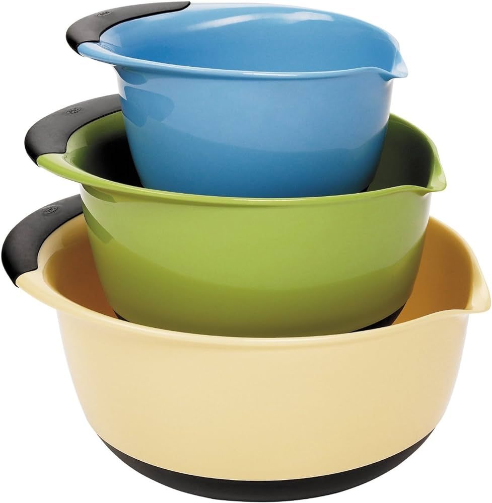 OXO Good Grips 3-Piece Mixing Bowl Set - Assorted Colors | Amazon (US)