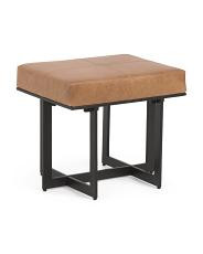 16x20x18 Leather Calvin Stool | TJ Maxx