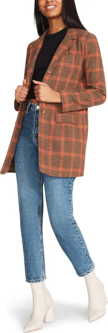 Academia Plaid Longline Blazer | Nordstrom