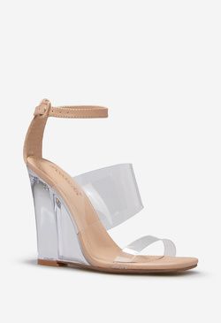 Gianina Clear Strappy Wedge | ShoeDazzle