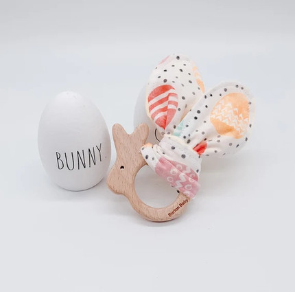 Click for more info about Easter Teething Ring Baby Easter Basket Baby Gift Easter | Etsy
