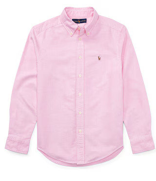 Polo Ralph Lauren Big Boys Solid Long-Sleeve Oxford Shirt | Dillard's | Dillard's