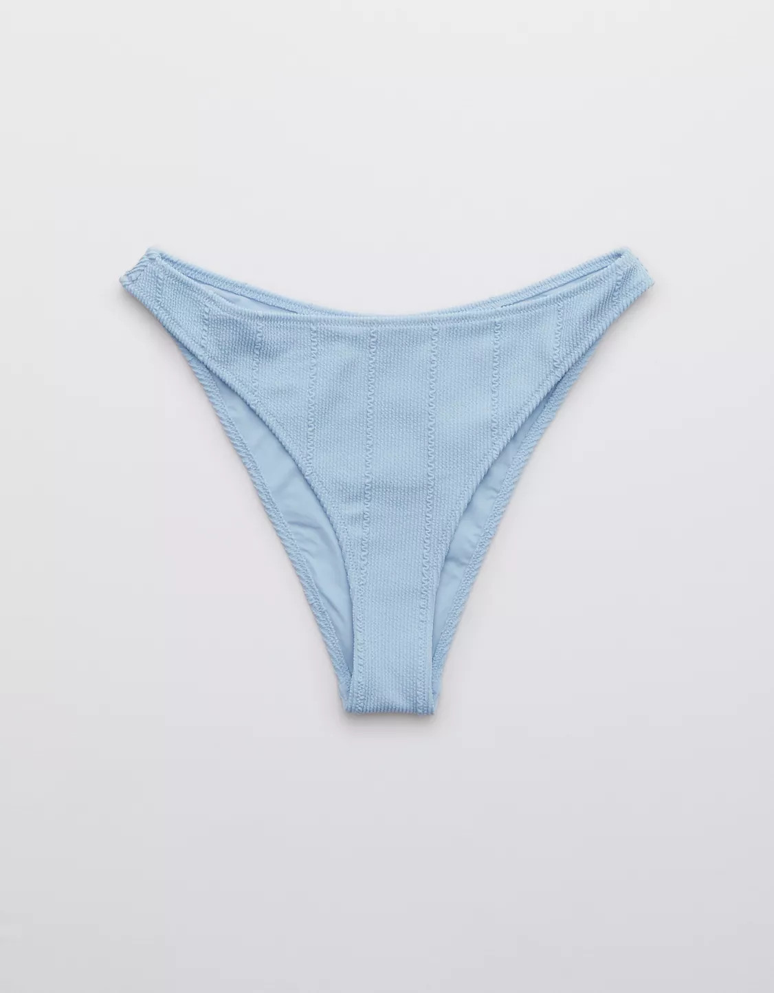 Aerie Crinkle Mid Rise Cheekiest Bikini Bottom | American Eagle Outfitters (US & CA)