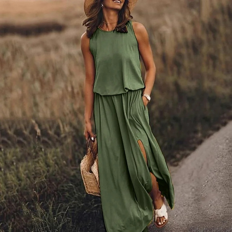 *ON CLEARANCE *
MELDVDIB Women Sleeveless Casual Pure Color Summer Swing Long Dresses Daily Party Beach Round Neck Summer Sundress

#LTKSeasonal #LTKSaleAlert #LTKStyleTip