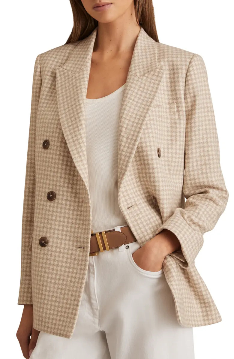 Bella Check Double Breasted Blazer | Nordstrom