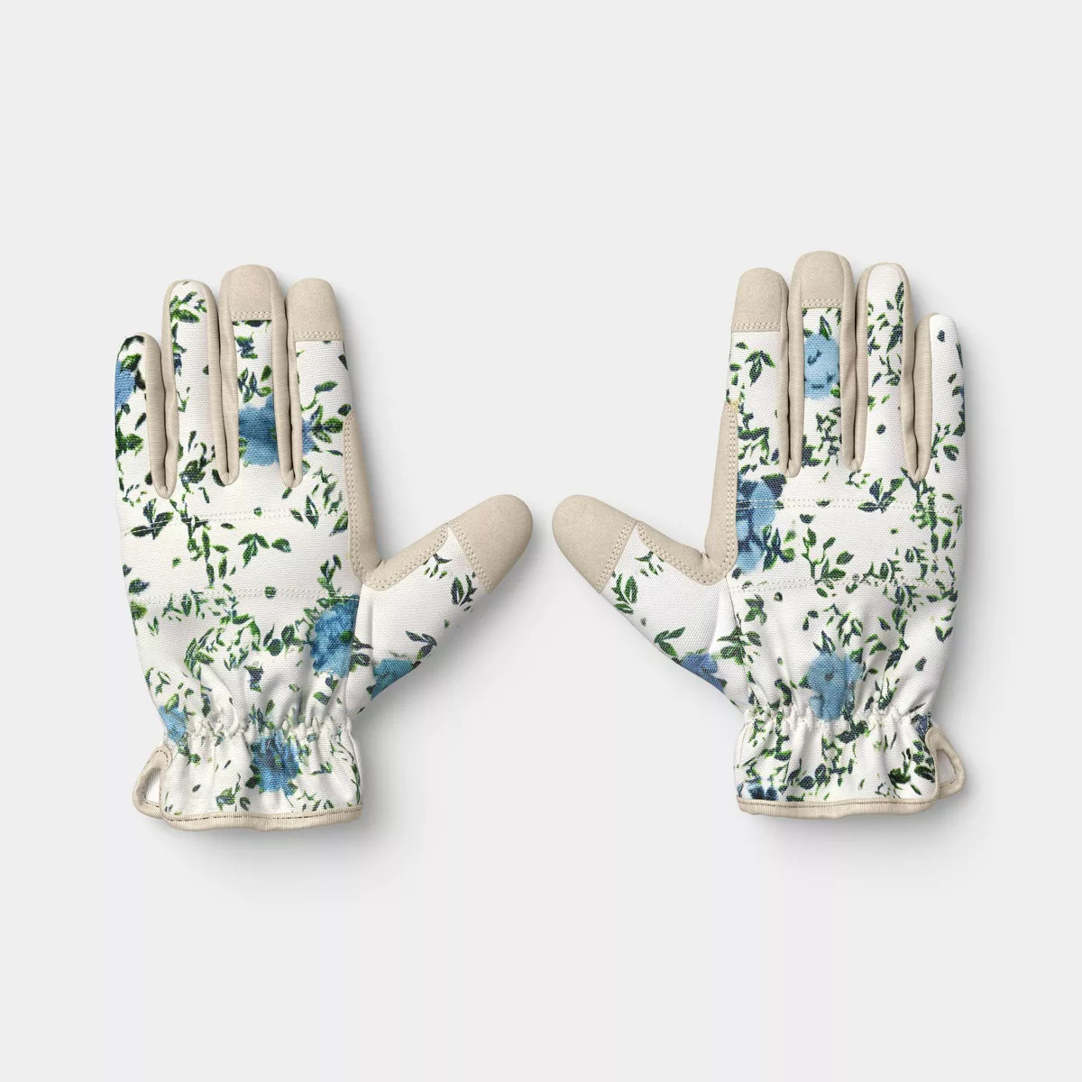 Duck Canvas Floral Ikat Blossom Pattern Work Gloves One Size Khaki - Threshold™ | Target