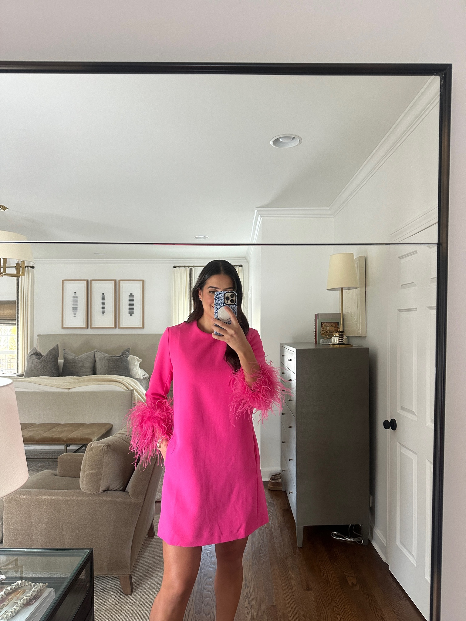 Pink dress, baby shower dress, wedding guest dress, cocktail dress 

#LTKSeasonal #LTKWedding