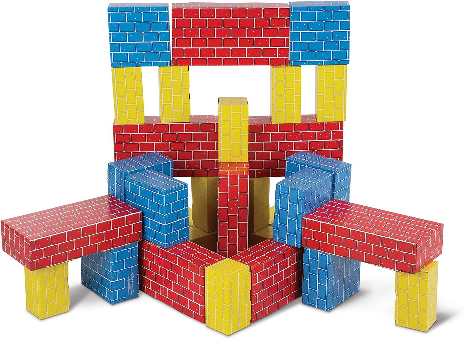 Melissa & Doug Jumbo Extra-Thick Cardboard Building Blocks - 40 Blocks in 3 Sizes | Amazon (US)