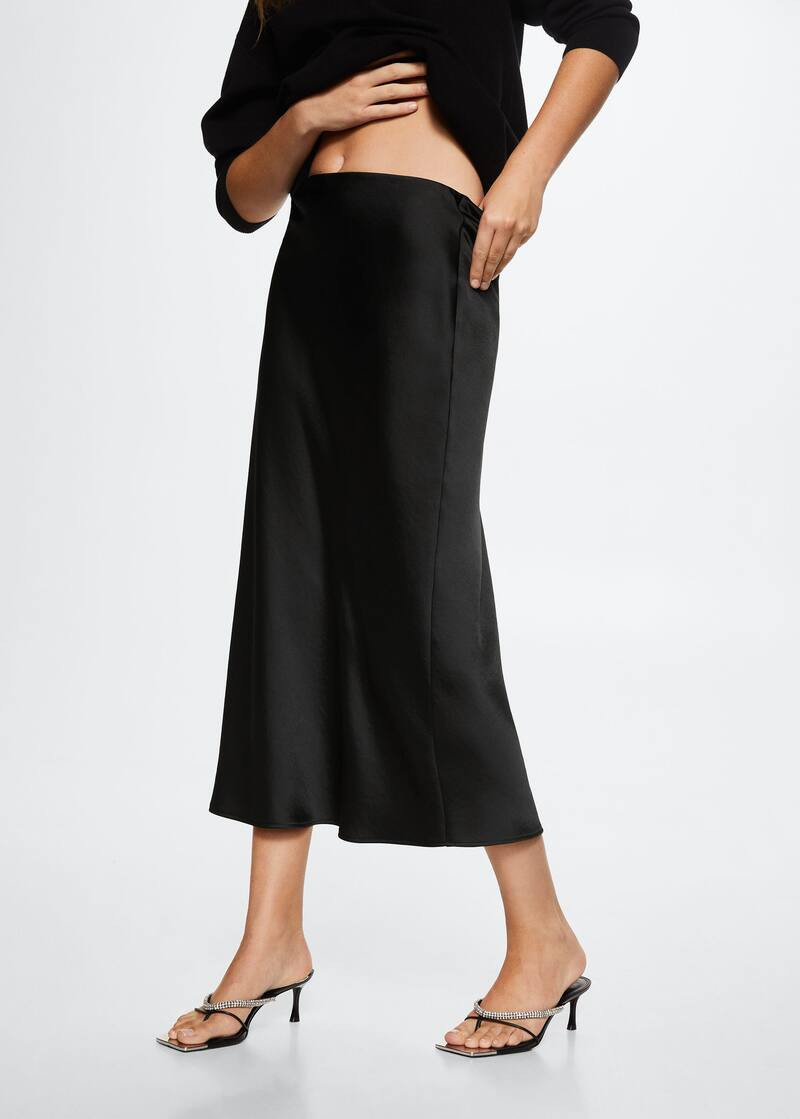 Midi satin skirt | MANGO (UK)