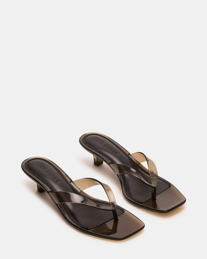 TRACIE Jelly Smoke Thong Strap Kitten Heel | Women's Heels | Steve Madden (US)