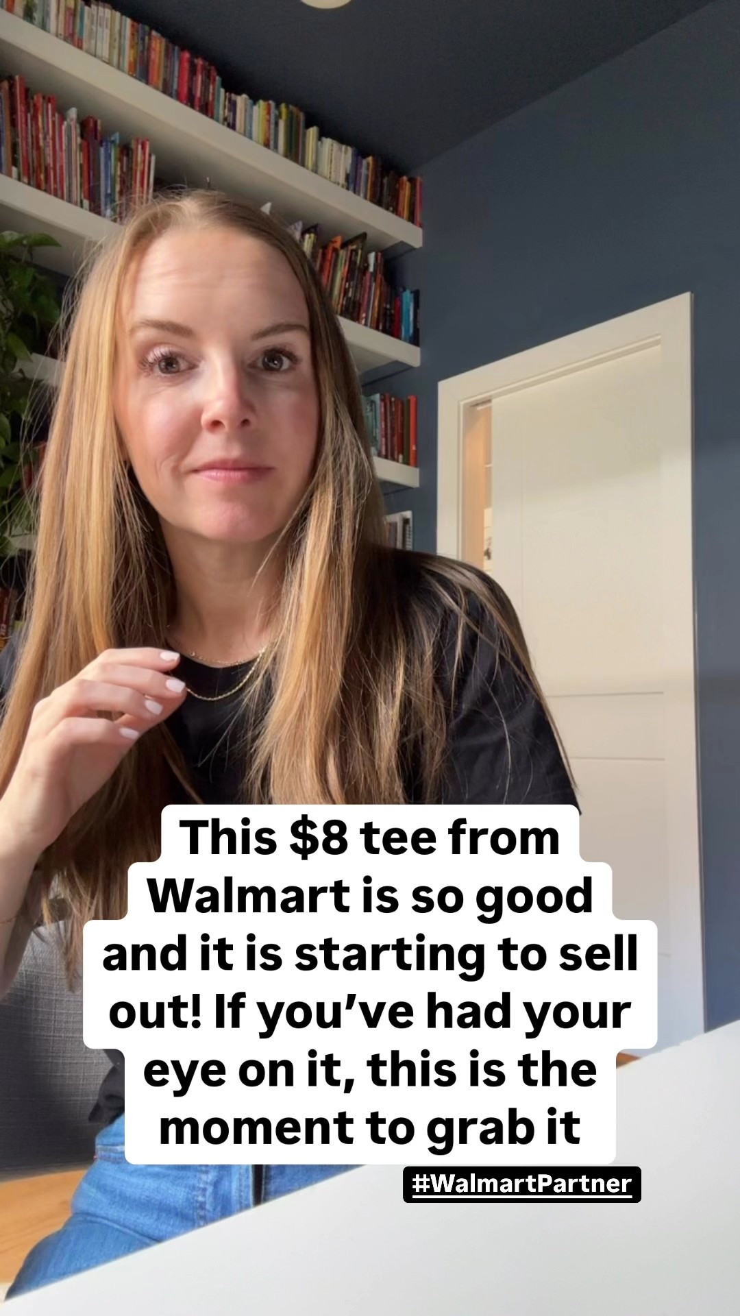 I talked about this @walmartfashion tee in white a few weeks ago and the black is JUST AS GOOD. #WalmartPartner #WalmartFashion