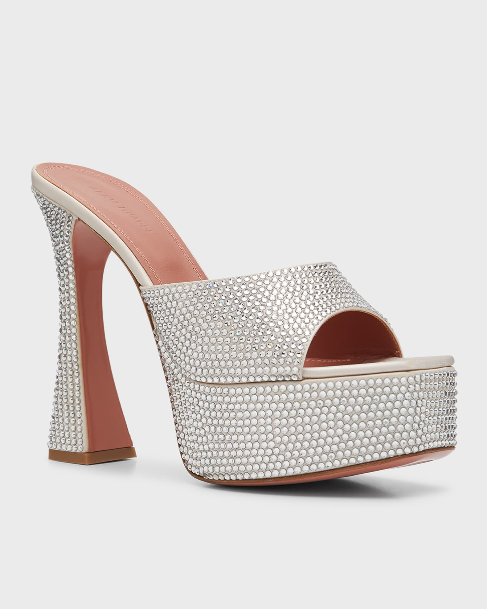 Dalida Crystal Slide Platform Sandals | Neiman Marcus