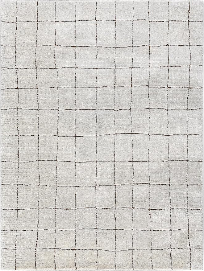 Surya x Our PNW Home Cascade Minimalist Area Rug, 6'7" x 9', Ivory | Amazon (US)