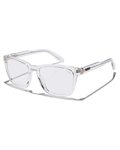 Quay - Blue Light Glasses for Men & Women, Square Frame, Eyewear for Screentime Protection (Hardwire, Clear/Clear Blue Light Lens) | Amazon (US)
