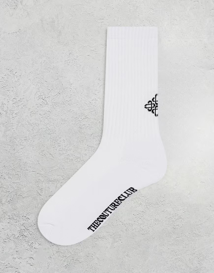 The Couture Club emblem socks in white | ASOS (Global)