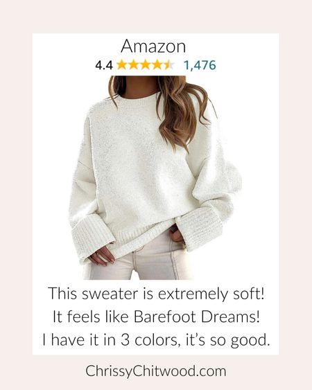 This sweater is extremely soft! It feels like Barefoot Dreams! I have it in 3 colors, it’s so good.

It’s an oversized fit. I sized up 2 sizes to be able to wear it with the baby bump through the entire 3rd trimester. 

Amazon fashion, favorite find, fall fashion, winter fashion, works for maternity, pregnant, pregnancy, sweaters

#LTKbump #LTKSeasonal #LTKfindsunder50