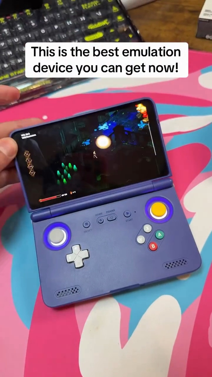 This is the #retroidpocketflip2 you can get now! Preloaded with games! Must see! #kahlagaming