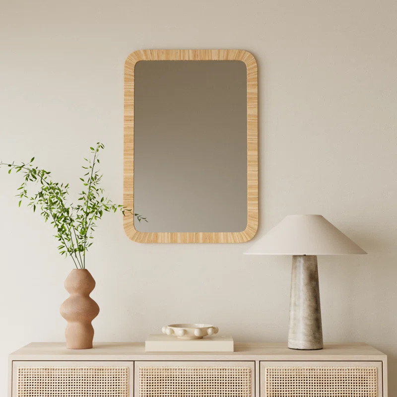 Joss & Main Breesport Rectangle Rattan Bathroom Wall Mirror & Reviews | Joss & Main | Joss & Main