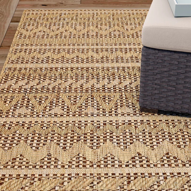 Krystal Light Brown Indoor/Outdoor Rug | Wayfair North America