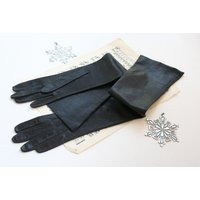 Pair Of Long Mid Century Leather Gloves. Long Black Gloves, I. Magnin, Lionel Le Grand, Made in Fran | Etsy (US)