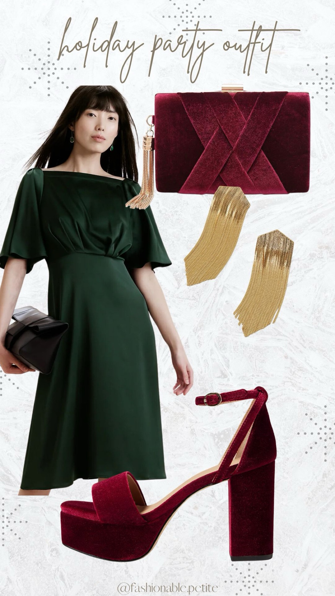 Holiday party outfit! Love this silk dress paired with velvet heels. Holiday party. Holiday outfit. Holiday dress. Christmas party. Christmas dress. 

#LTKHoliday