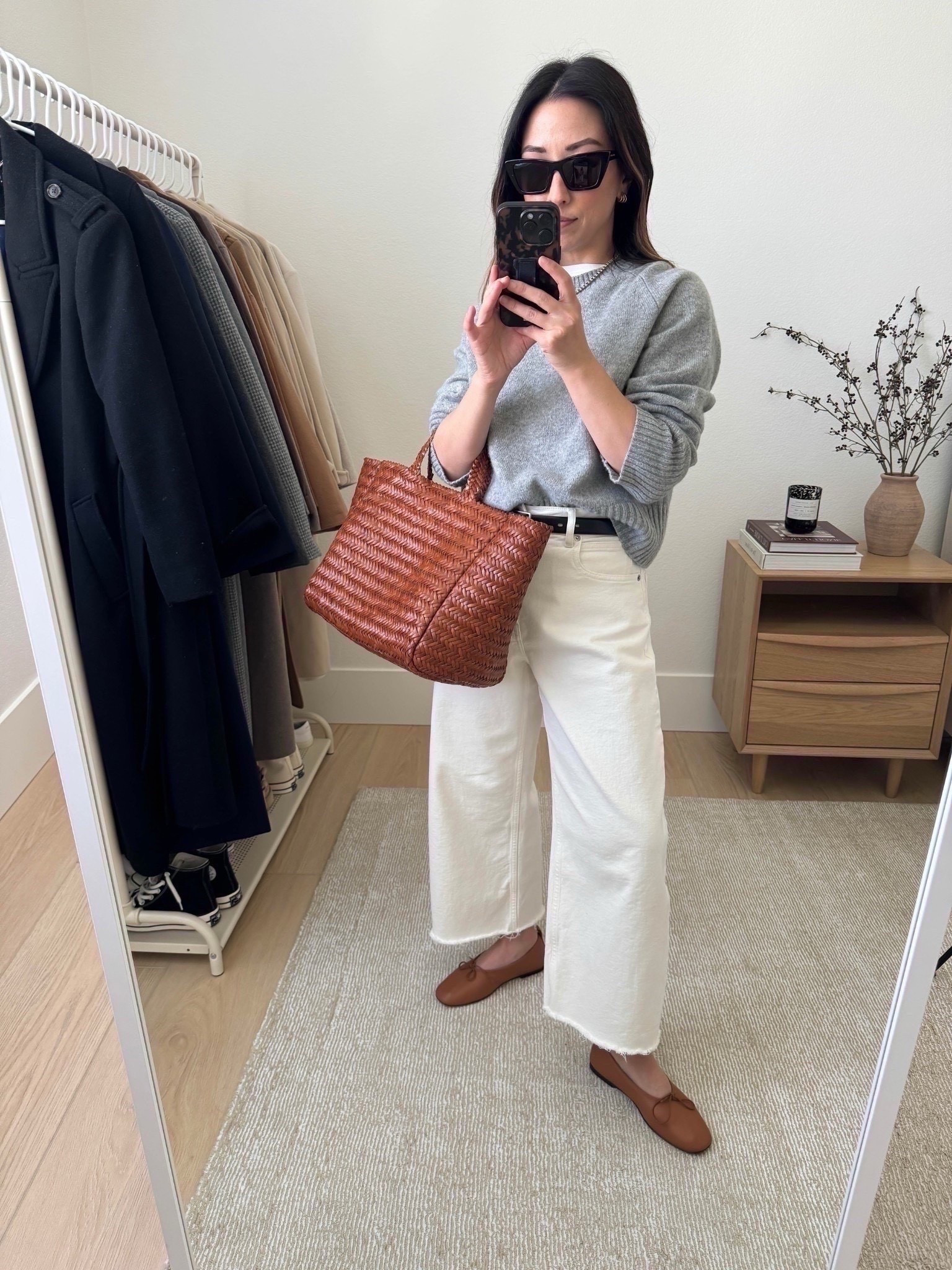 Everlane curve jeans are some of my favorite barrel jeans. Thicker soft material, not see through. These have a cinched waist, so size up. I sized up and cut the hems.

Everlane sweater xs (sold out)
Everlane curve jeans 26, cut hems
Everlane flats 5
Marea tote
Calvin Klein belt
YSL Sunglasses
J.crew earrings
Dorsey James necklace 15"

Jeans, petite style, petite, fall outfits

#LTKPetite #LTKSeasonal #LTKootd
