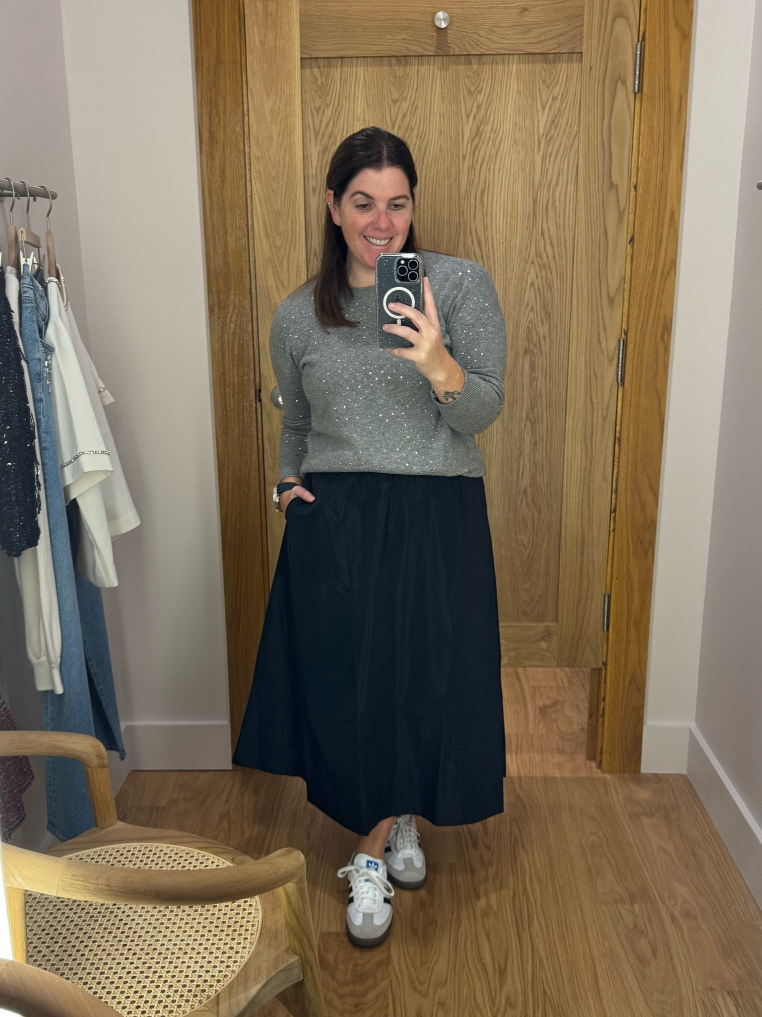 This look would make the prettiest look for a holiday party! The sparkle is subtle, but it’s definitely perfect for the holiday season! These two pieces will be perfect to style many ways during the holiday! The sweater and the skirt run TTS and they are both 40% off! 

#LTKFindsUnder100 #LTKHoliday #LTKSaleAlert