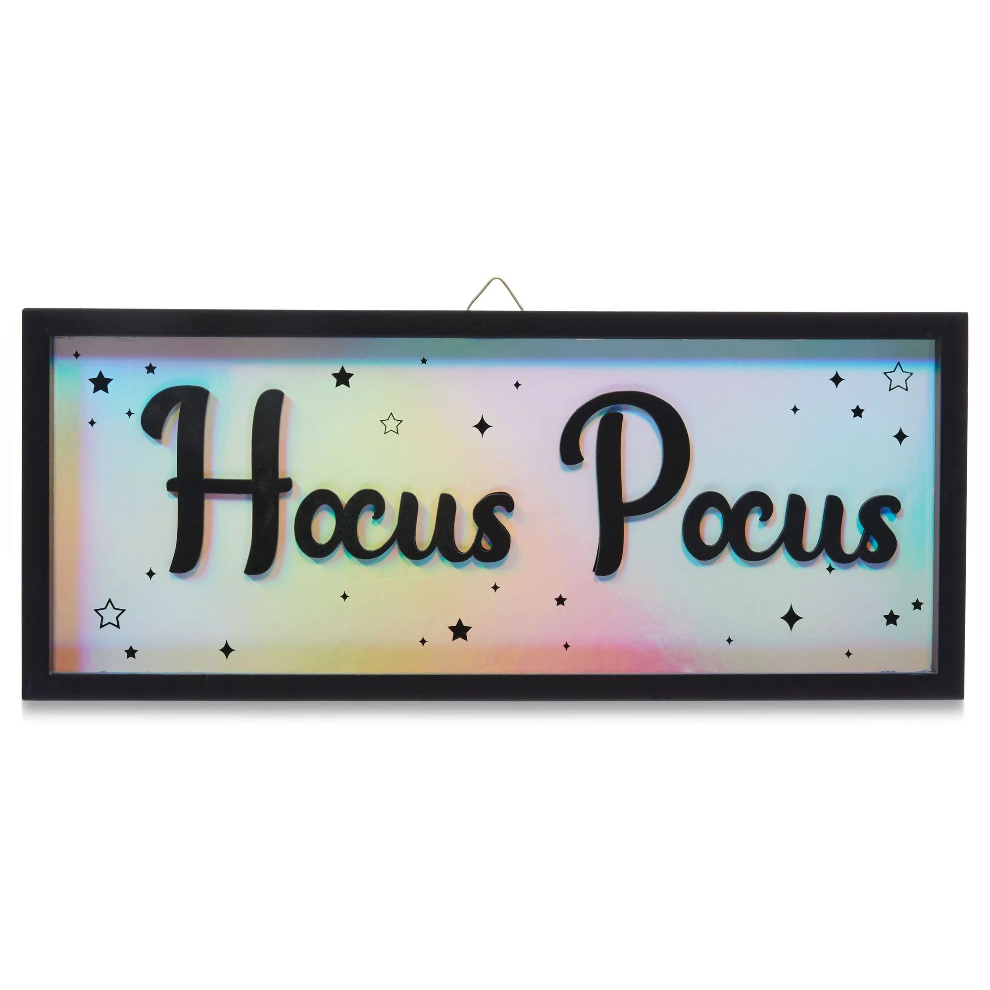 Halloween Black Wood Hocus Pocus Wall Hanging Decoration, 11.88 in x 0.5 in x 4.88 in, by Way To ... | Walmart (US)