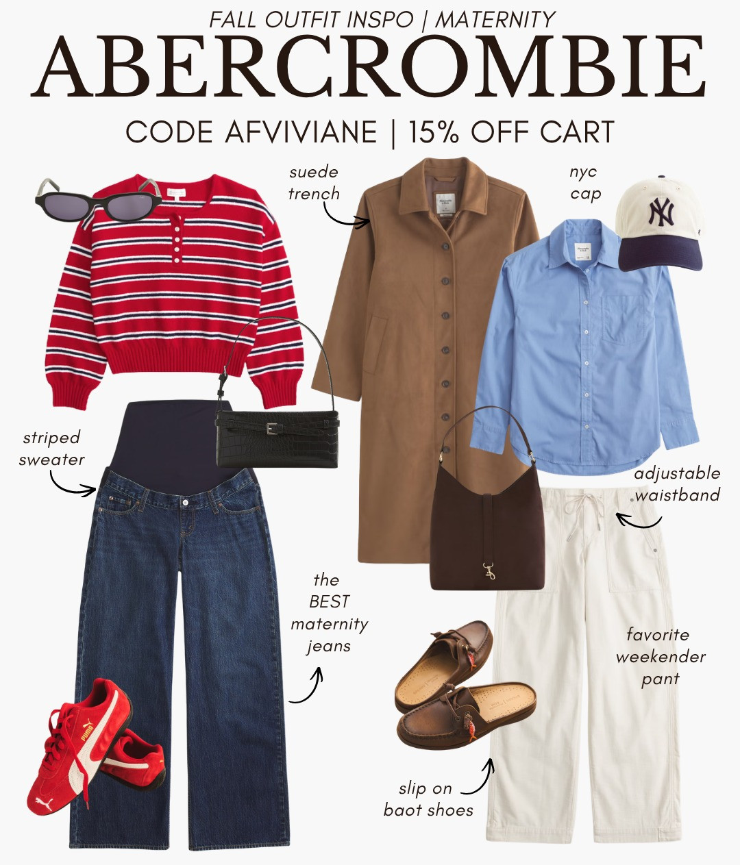[9/10/26] Abercrombie Fall Outfit Inspo 🍂 | Maternity | Use code AFVIVIANE for 15% off!

*Use code AFVIVIANE to get an additional 15% off almost everything in stores and online at checkout from September 10, 2026 to September 14, 2026 in US/CA. Exclusions apply. See details online. 

 #LTKootd #LTKSeasonal #LTKBump