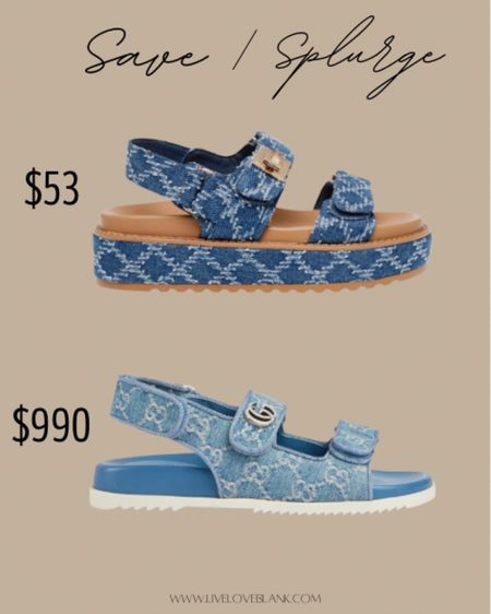 Save vs. Splurge
Gucci sandals 
Amazon sandals 
Summer sandals 


#LTKStyleTip #LTKTravel #LTKShoeCrush