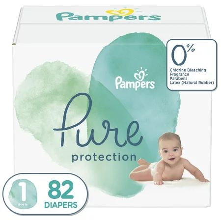 Pampers Pure Protection Newborn Diapers Size 1 82 Count | Walmart (US)