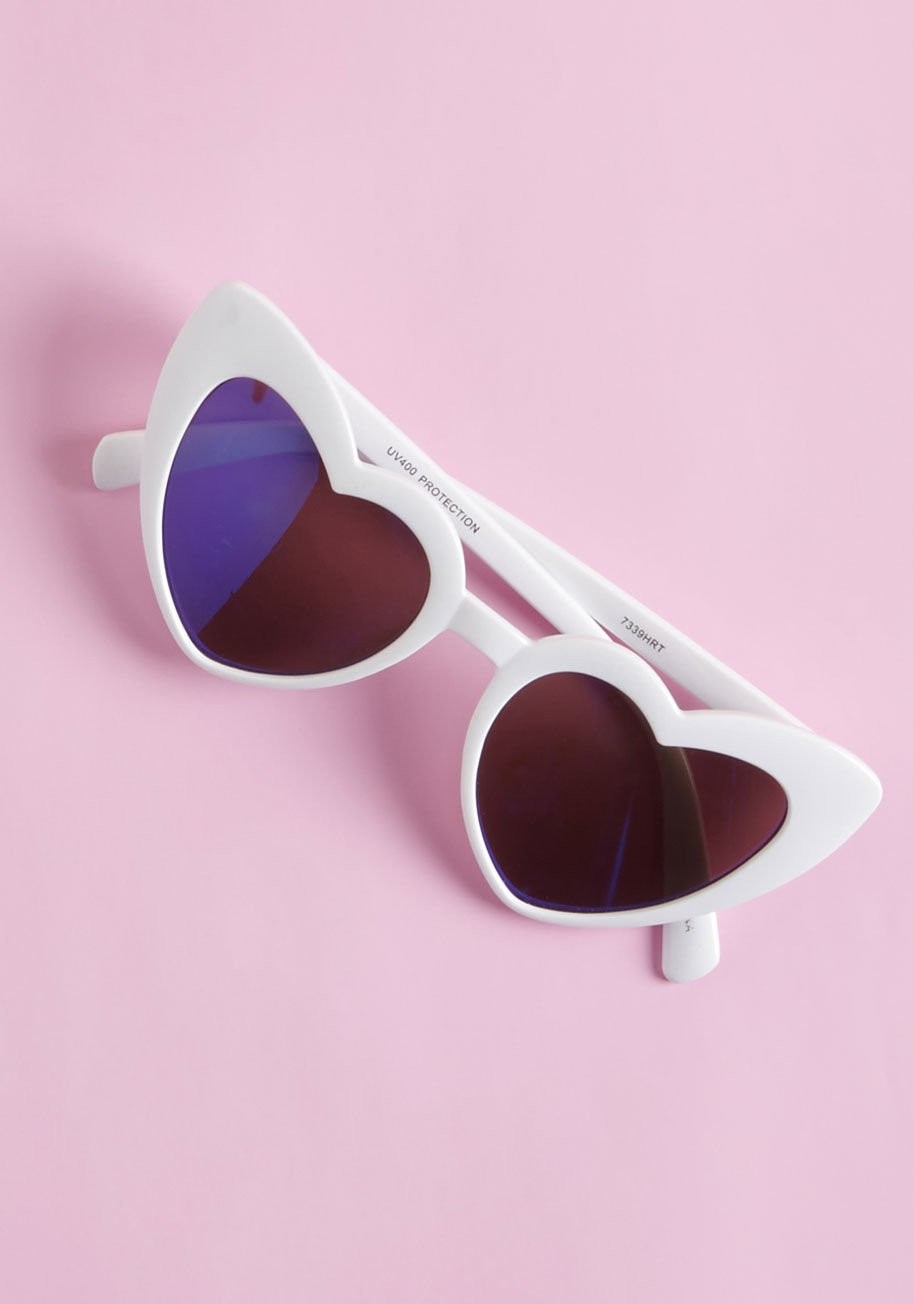Wholeheartedly Darling Sunglasses in White | Modcloth