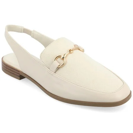 Journee Womens Lainey Sling Back Square Toe Flats | Walmart (US)