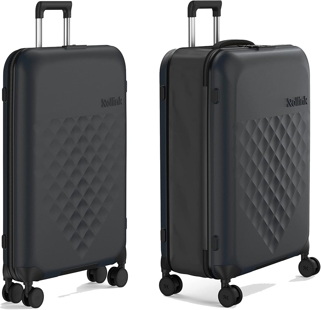 Rollink Flex 360 Carry-On Fully Collapsible Suitcase - Hardshell, Silent Smooth Double Spinner Wh... | Amazon (US)