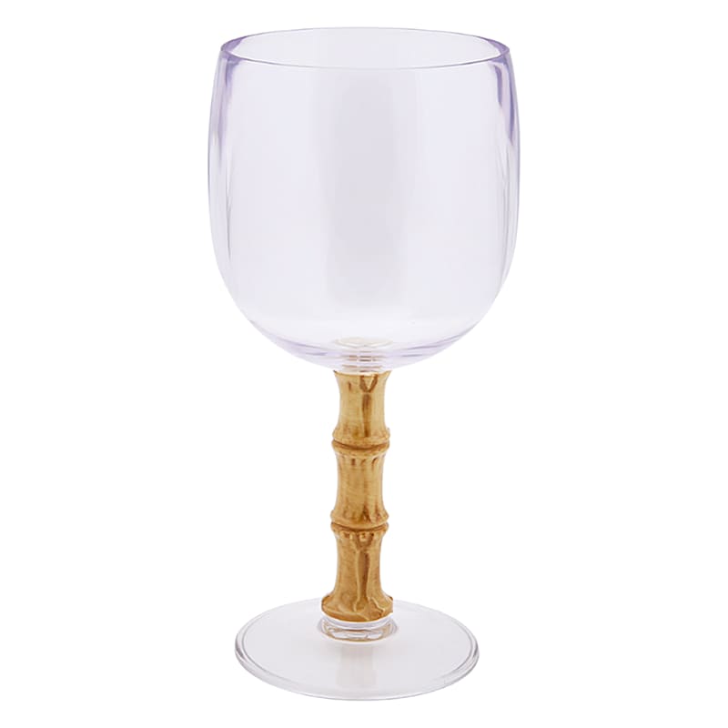 Clear Bamboo Wine Glass | At Home
