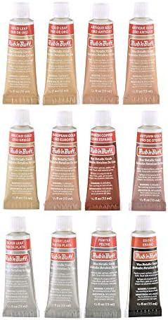 Amaco Rub 'n Buff Metallic Finishes Sampler Set, 12 Tubes (76345E) | Amazon (US)
