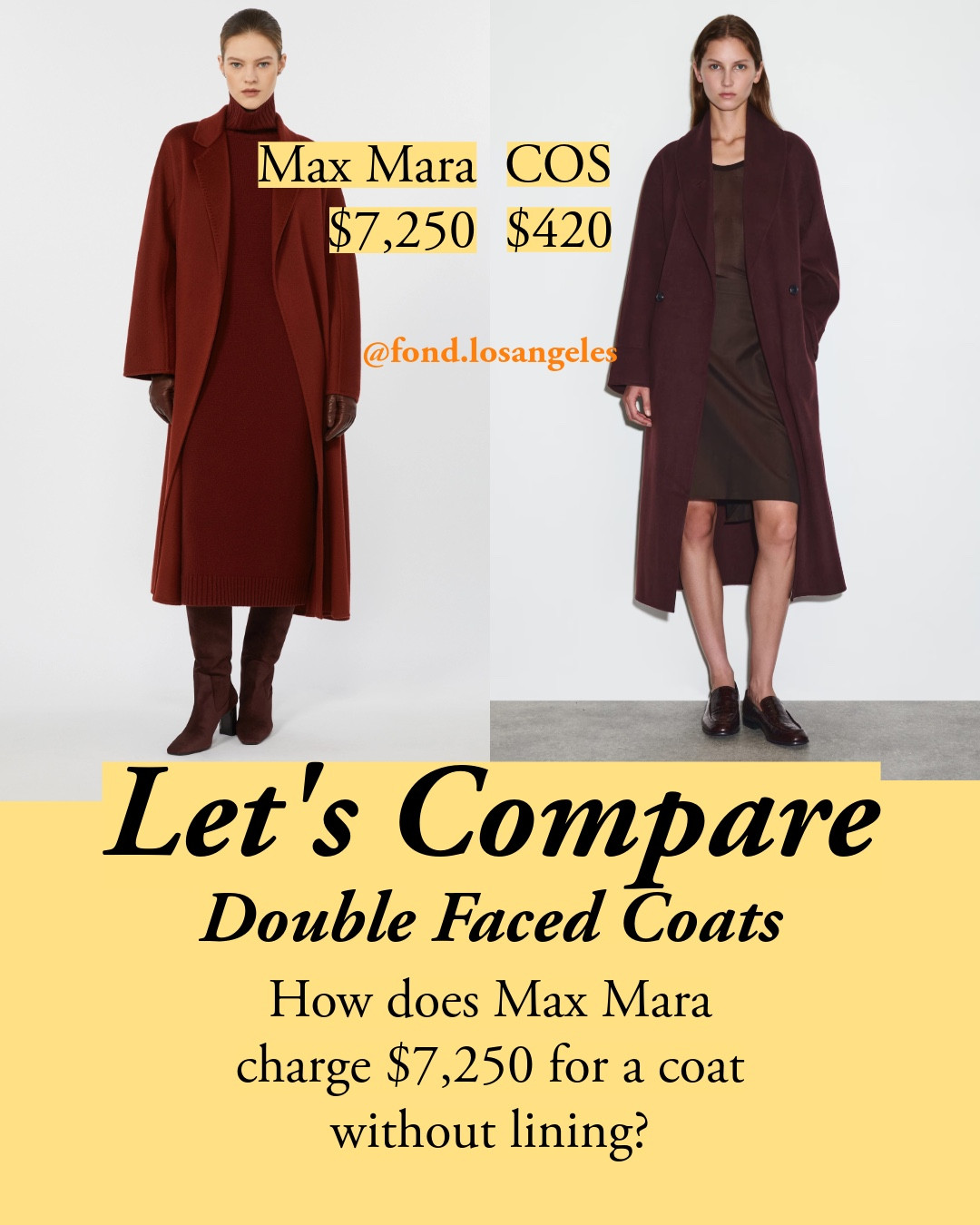Double-faced coats from COS to Max Mara - I'm breaking down fabric compositions that create that luxe drape vs synthetic-heavy blends that read plasticky. See exactly which fiber percentages to seek out and which red flags to avoid 🧥double-faced coats, winter coats, wool coats, luxury coats, COS style, Max Mara alternatives, fabric composition, quality coats, investment coats, cashmere coats, smart shopping, wardrobe essentials, @COS | @MaxMara | @RueSophie | @JCrew

#LTKHoliday #LTKWorkwear #LTKTravel