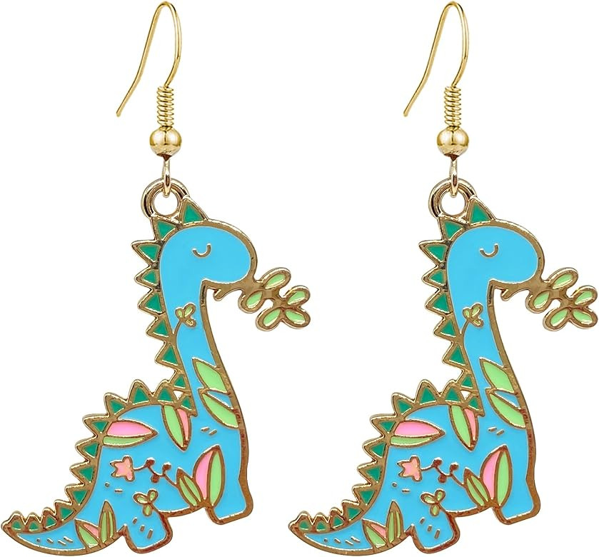 KaFu Cute Acrylic Animal Dinosaur Earrings For Women Girls Funny Colorful Dinosaur Chicken Duck A... | Amazon (US)