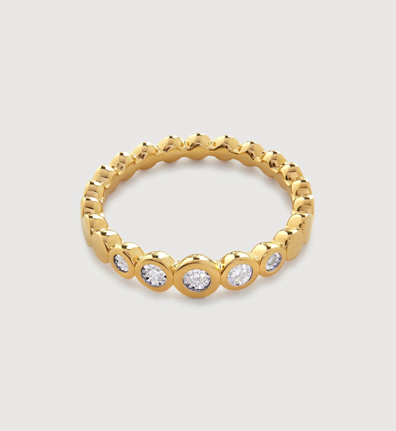 Graduated Diamond Half Eternity Ring | Monica Vinader (Global)