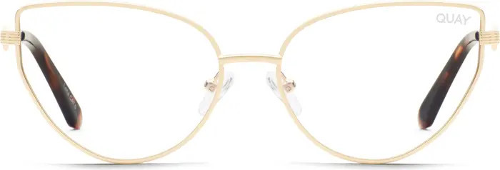 Quay Australia Checkmate 44mm Cat Eye Blue Light Filtering Glasses | Nordstrom | Nordstrom