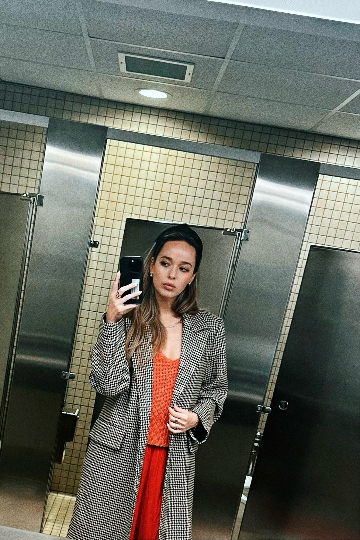 Obsessing over this long trench from Target. Also style tips: hot pink and red are the perfect duo! Styled the hair with a slick back and headband. Not pictured are the adorable pair of knee rise kitten heel boots from Target as well! I’ll link them below :) 

#LTKStyleTip #LTKSeasonal #LTKHoliday