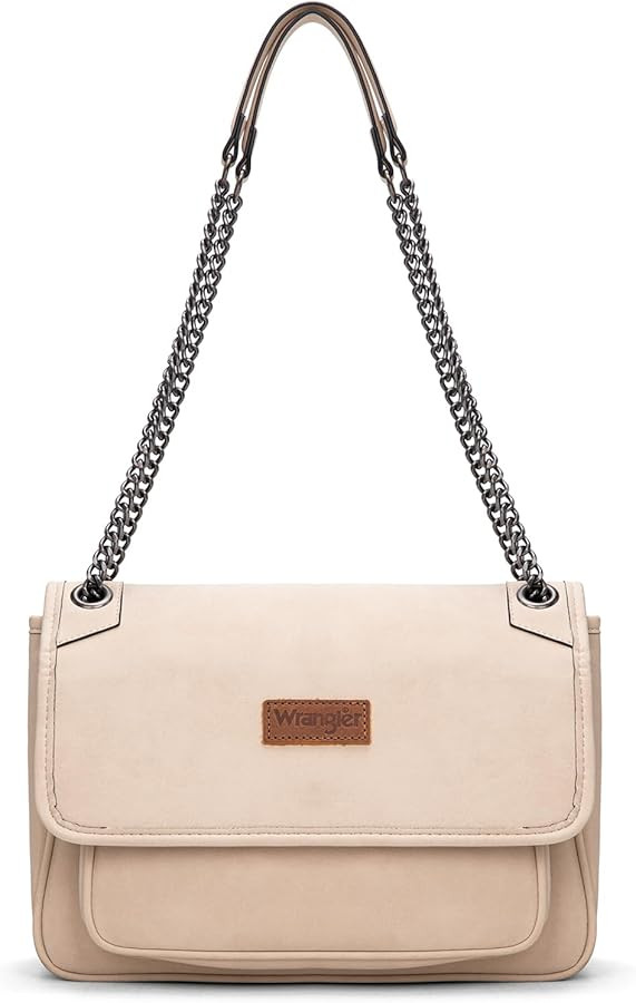 Wrangler Shoulder Bag for Women Retro Purses and Handbags Crossbody Bags with Chain Strap | Amazon (US)