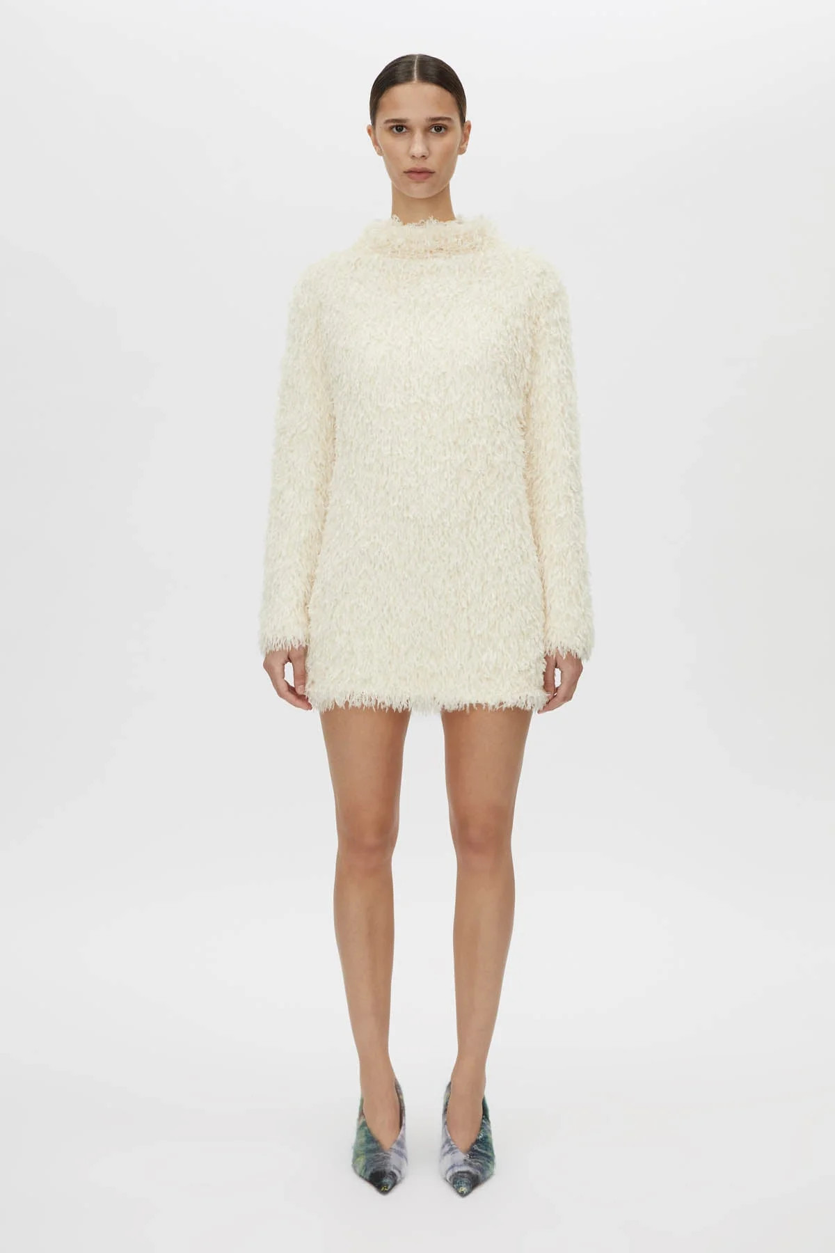 Frieze Cowl Neck Mini Dress in Cream - CAMILLA AND MARC® C&M | CAMILLA AND MARC (US, UK, EU)